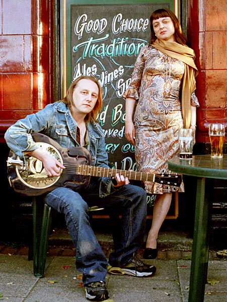 Kirsty and Kenny outside the Prince of Wales behind the Birmingham Rep